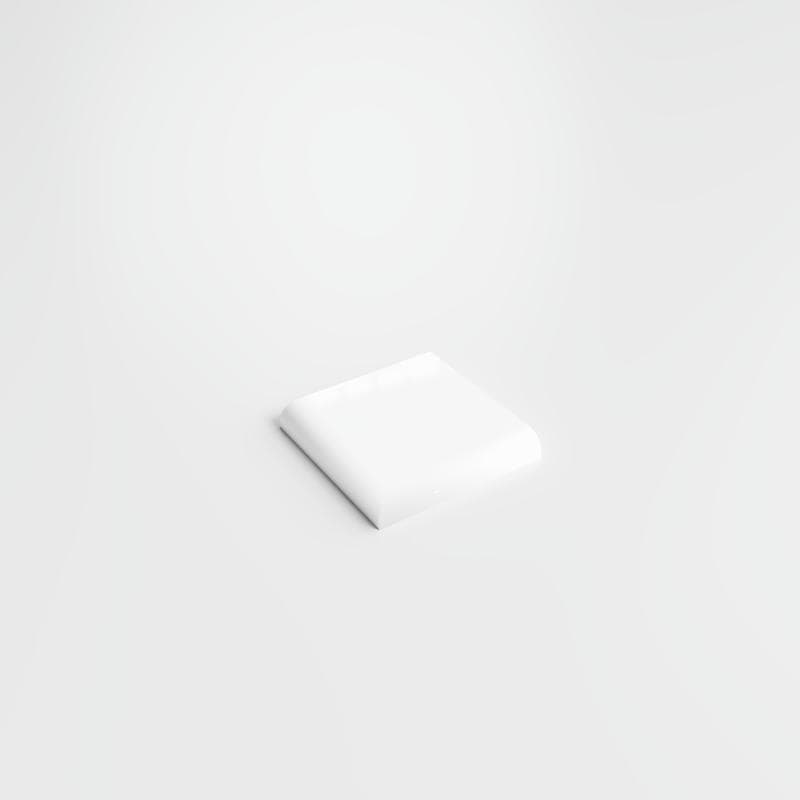 Mood Bright White Ice 2x2 Single Bullnose Corner - Image 2