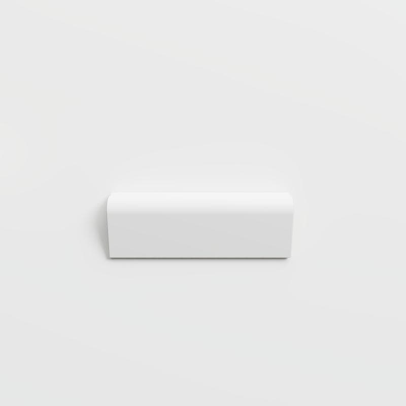 Mood Bright White Ice 2x6 RAD Bullnose - Image 1