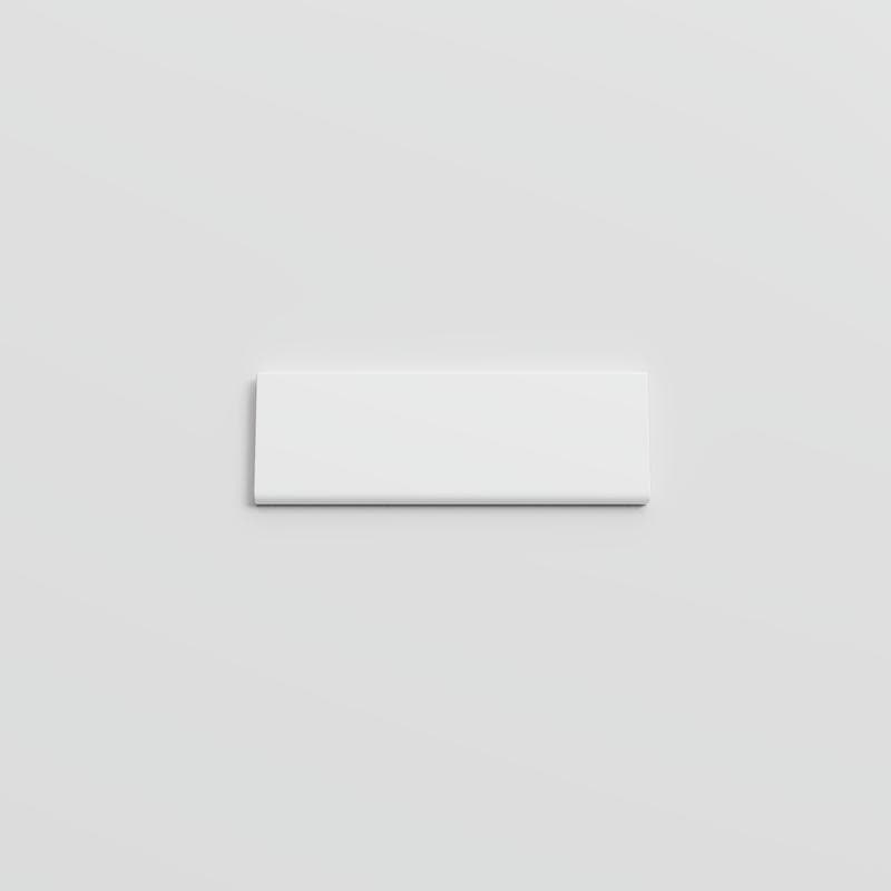 Mood Bright White Ice 2x6 Single Bullnose - Image 1