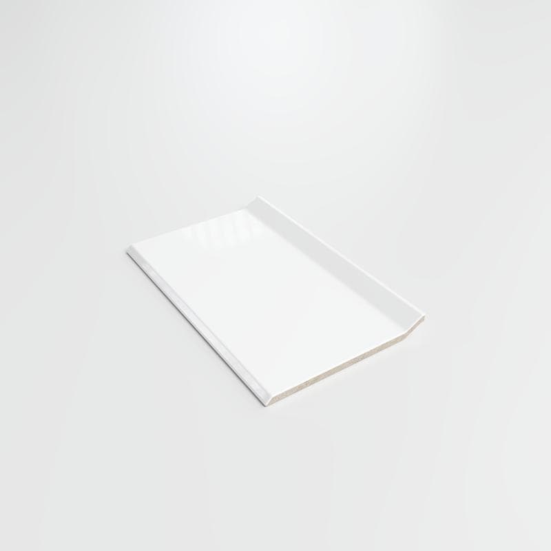 Mood Bright White Ice 3 3/4 x 6 Cove - Flat Top - Image 2