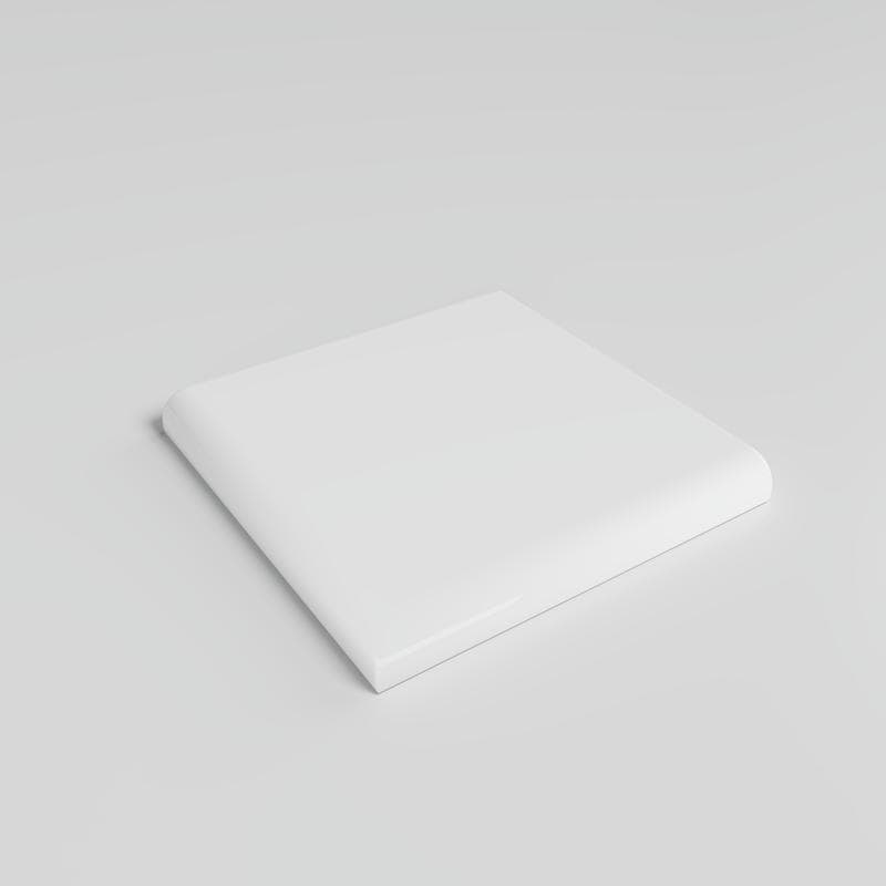 Mood Bright White Ice 3x3 Single Bullnose Corner - Image 2