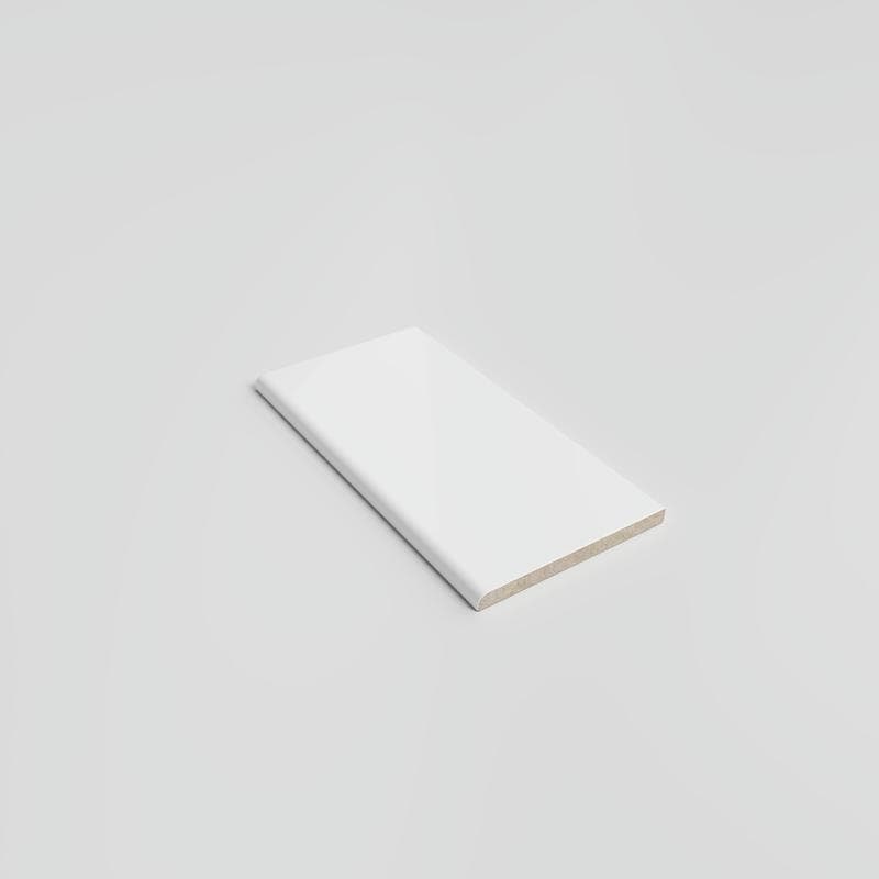Mood Bright White Ice 3x6 Single Bullnose - Image 2