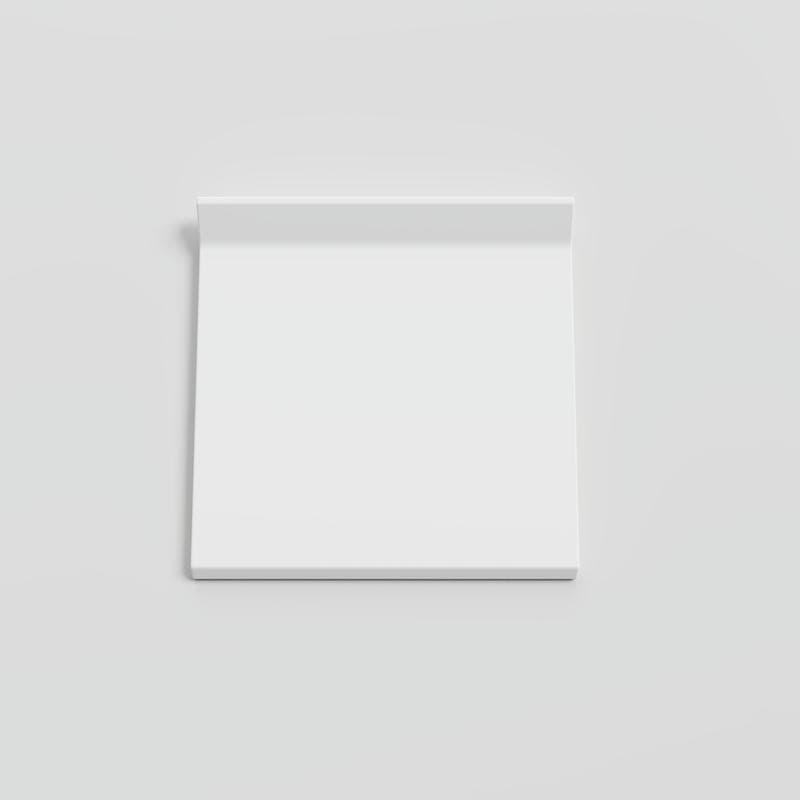 Mood Bright White Ice 4-1/4 x 4-1/4 Cove - Flat Top - Image 1