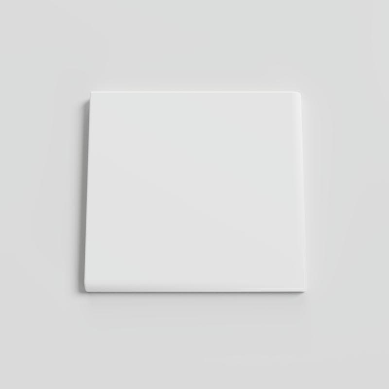 Mood Bright White Ice 4-1/4 x 4-1/4 Single Bullnose Corner - Image 1