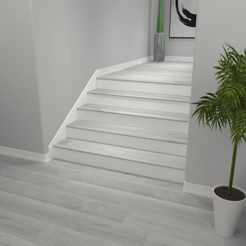White Aspen Cali Vinyl Stair Nosing Flush - Image 2