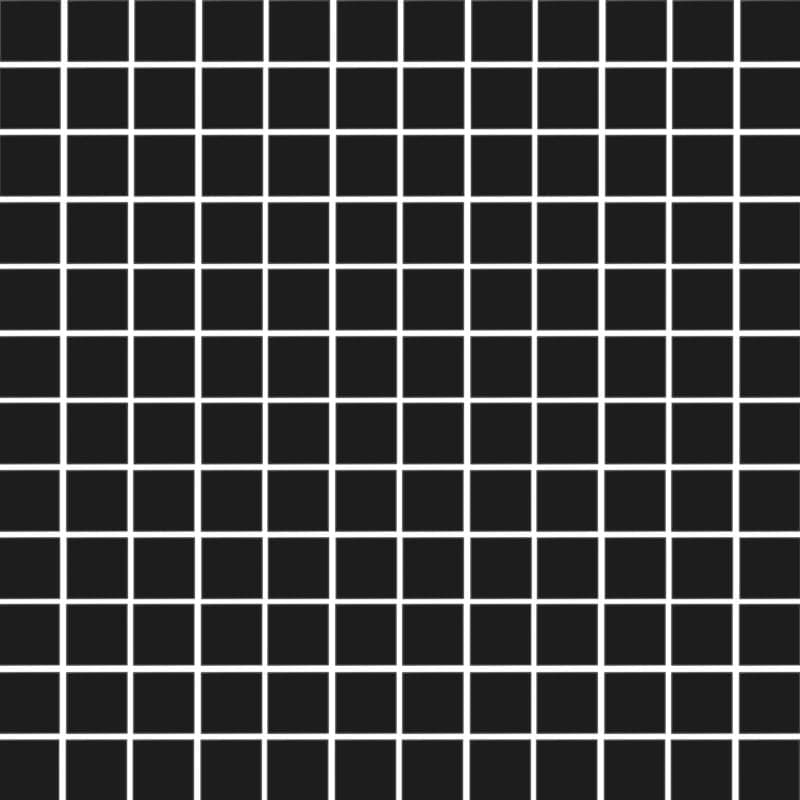 CC Mosaics Matte Black 1x1 Squares 12x12 Mosaic - Image 1