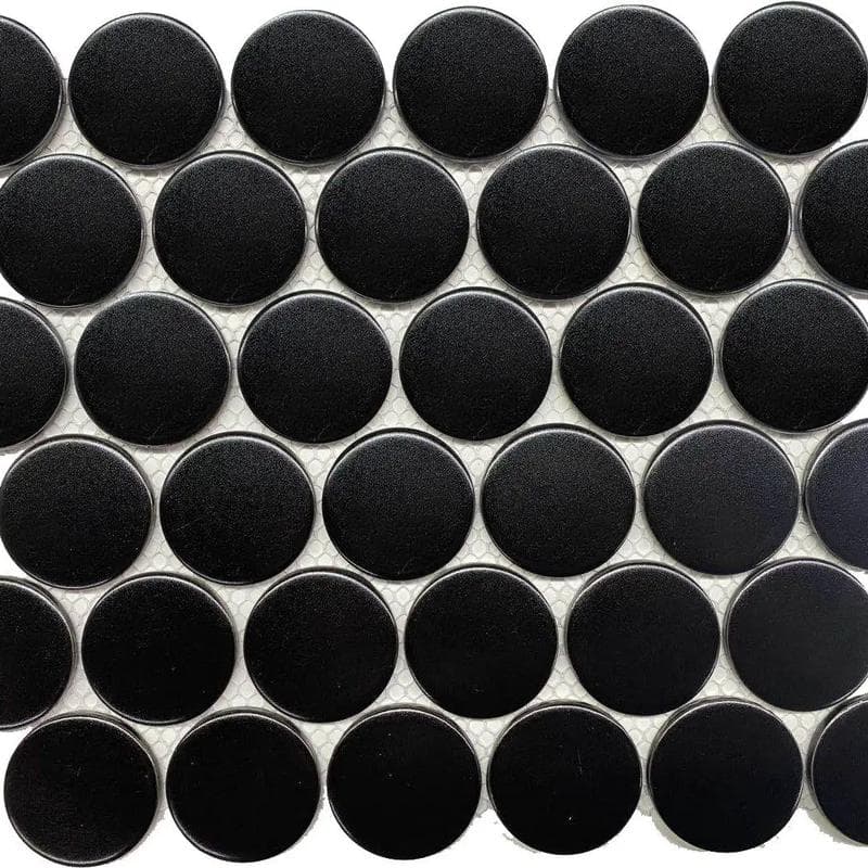 CC Mosaics+ Matte 2" Black Dots Mosaic - Image 1