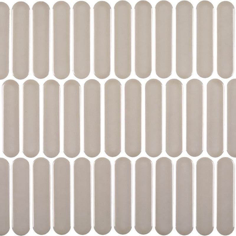 CC Mosaics+ Bright Taupe Oval 12x12 Mosaic - Image 1