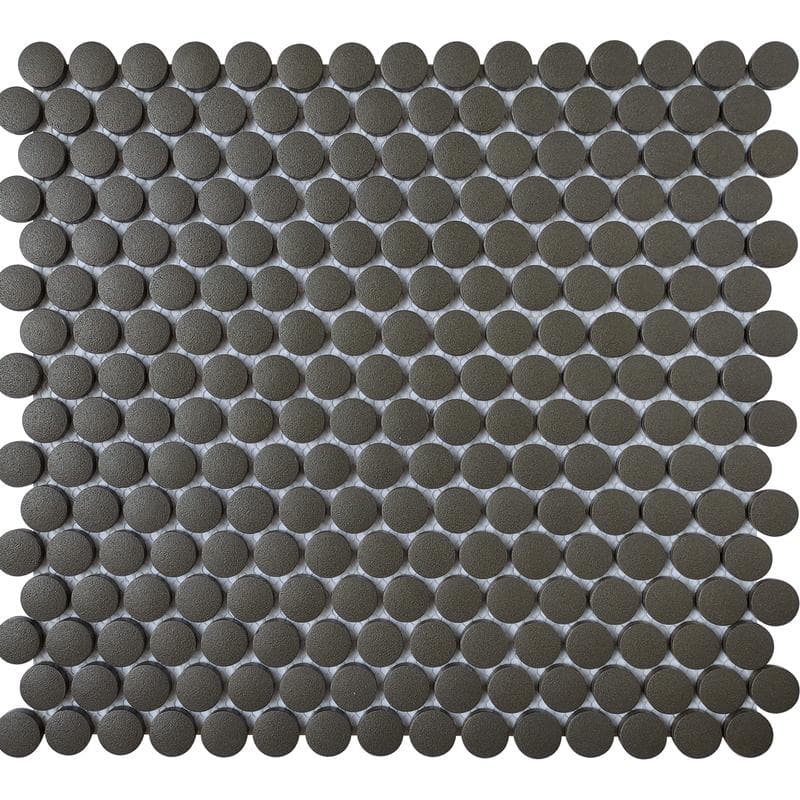 CC Porcelain Black Penny 12x12 Mosaic - Image 1