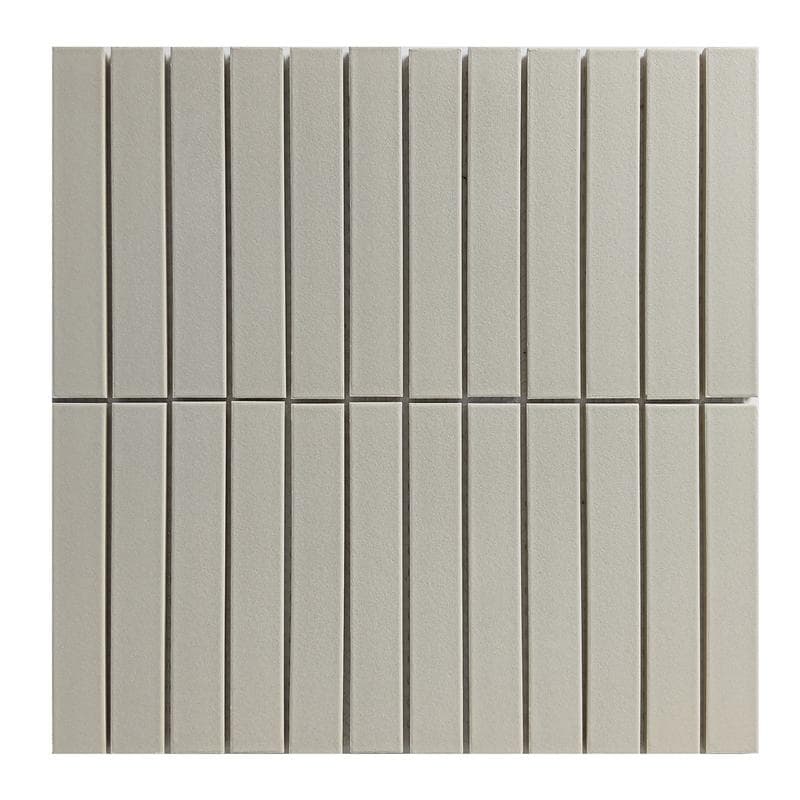 CC Porcelain Tender Gray Stacked 12x12 Mosaic - Image 1