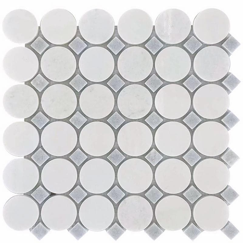 Rockart Blue Mix Circle 12x12 Mosaic - Image 1