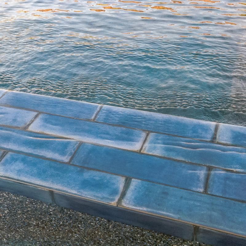 Aquabella Beachfront Balboa 6x6 Porcelain Bullnose Pool Tile - Image 5