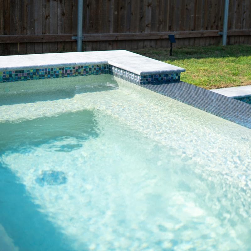 Aquabella Tivoli White 6x24 Porcelain 12"x12" Pool Tile - Image 6