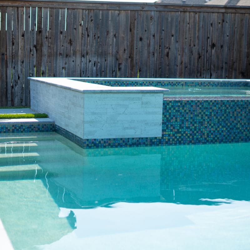 Aquabella Tivoli White 6x24 Porcelain 12"x12" Pool Tile - Image 8