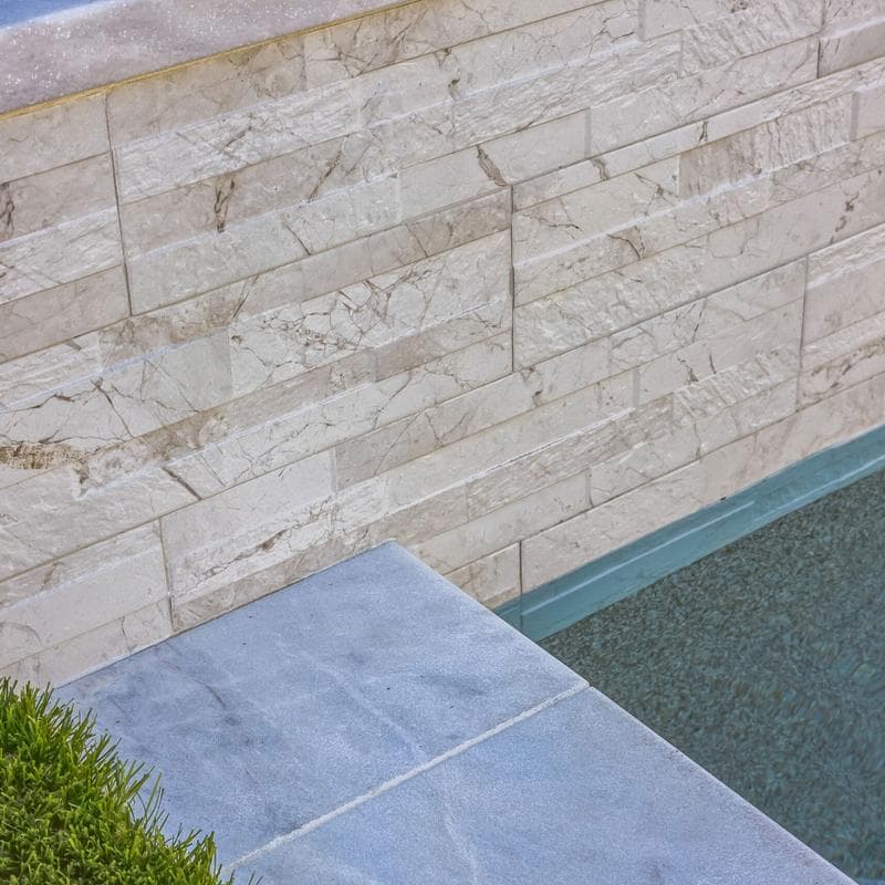 Aquabella Tivoli White 6x24 Porcelain 12"x12" Pool Tile - Image 12