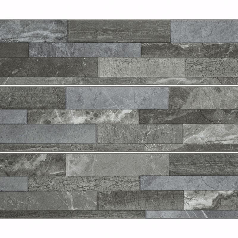 Aquabella Tivoli Grey 6x24 Porcelain 12"x12" Pool Tile - Image 2