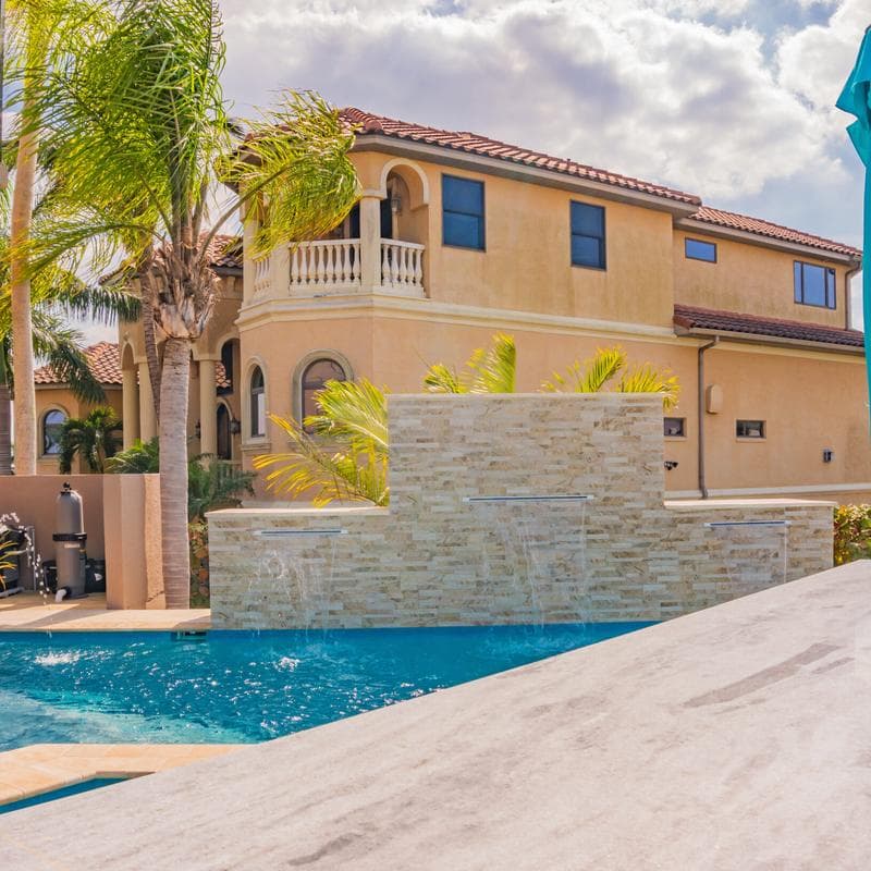 Aquabella Petra Beige 6x24 Porcelain 12"x12" Pool Tile - Image 8