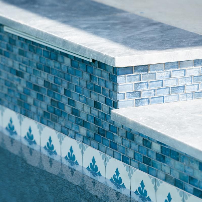Aquabella Manhattan Times Square 1x2 Glass Mosaic 12"x12" Pool Tile - Image 2