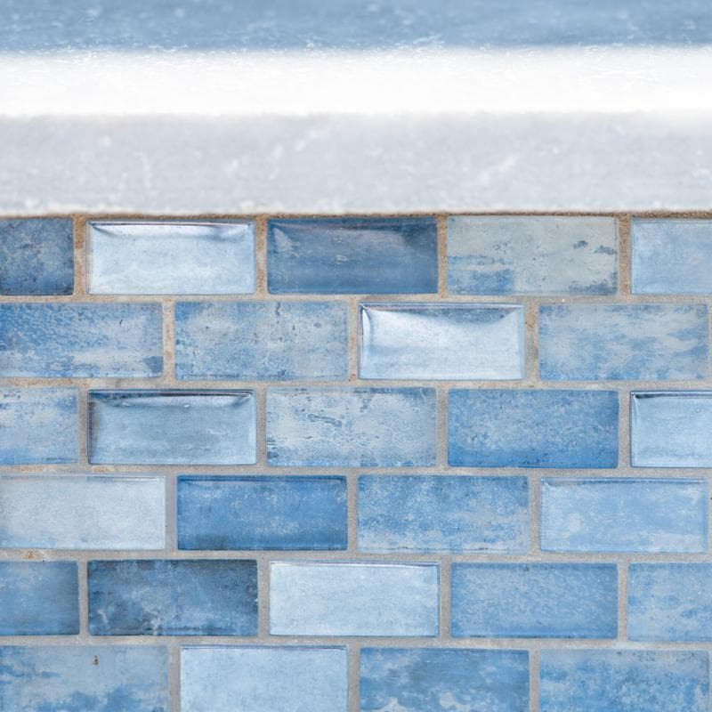 Aquabella Manhattan Times Square 1x2 Glass Mosaic 12"x12" Pool Tile - Image 1