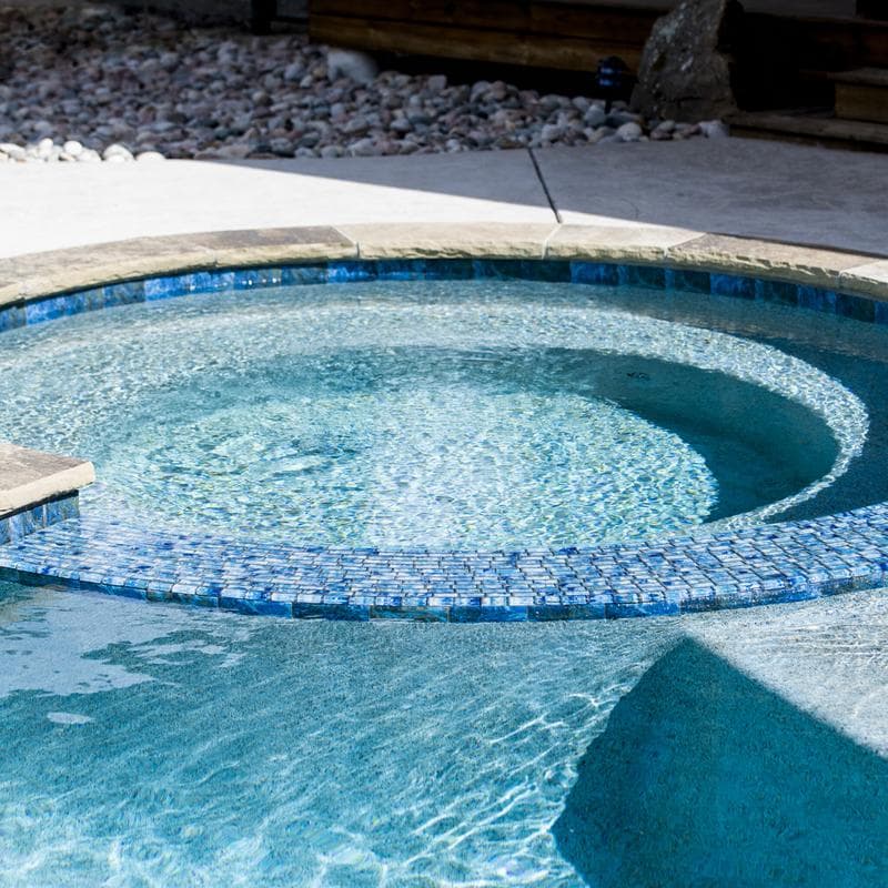 Aquabella Espania Alicante 1x2 Glass Mosaic 12"x12" Pool Tile - Image 3