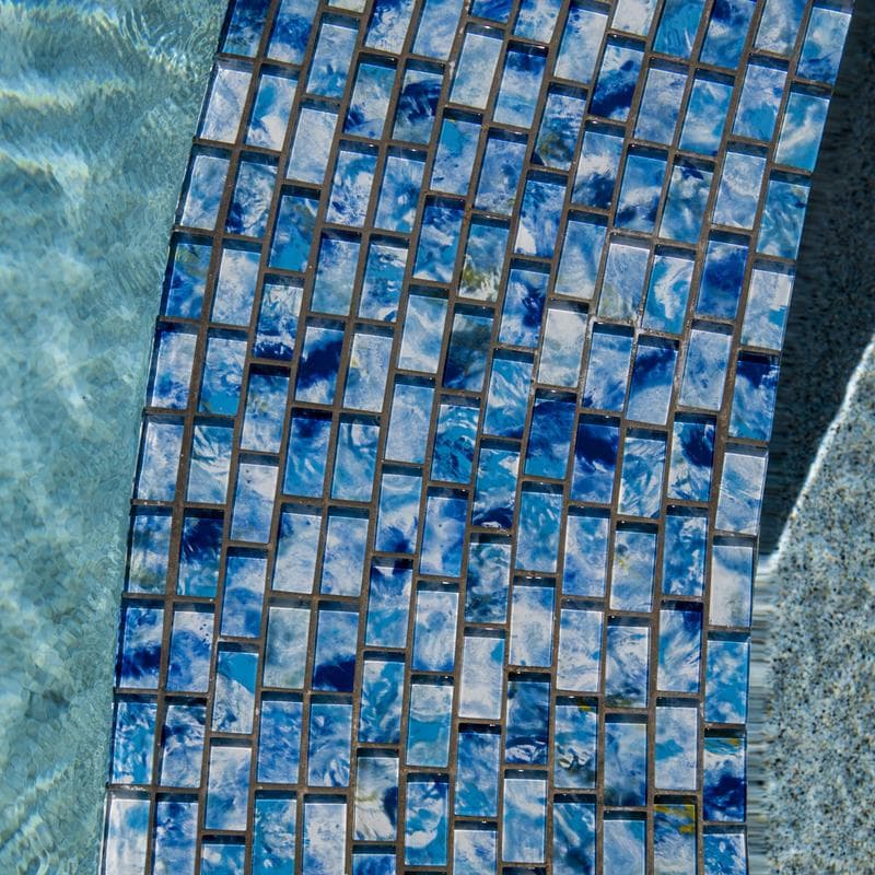 Aquabella Espania Alicante 1x2 Glass Mosaic 12"x12" Pool Tile - Image 4