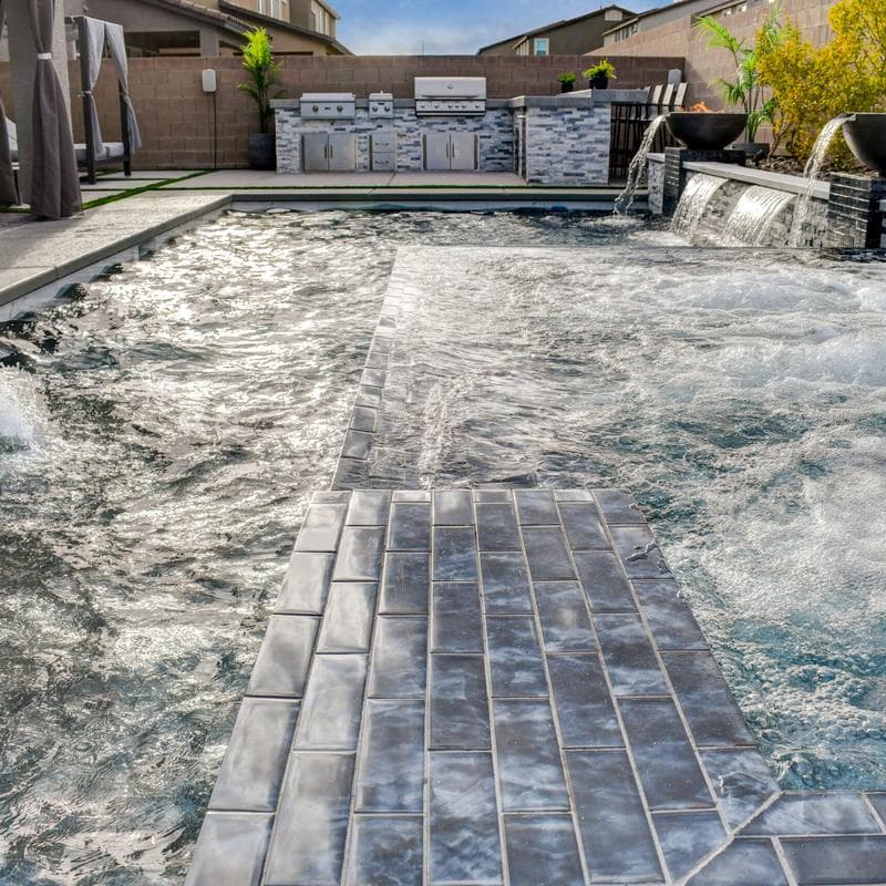 Aquabella Britannia Stonehenge 2x6 Glass Mosaic 12"x12" Pool Tile - Image 7