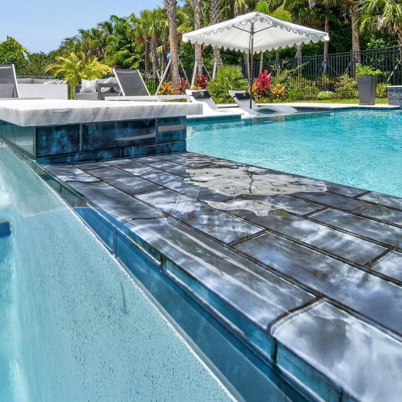 Aquabella Britannia Stonehenge 2x6 Glass Mosaic 12"x12" Pool Tile - Image 11