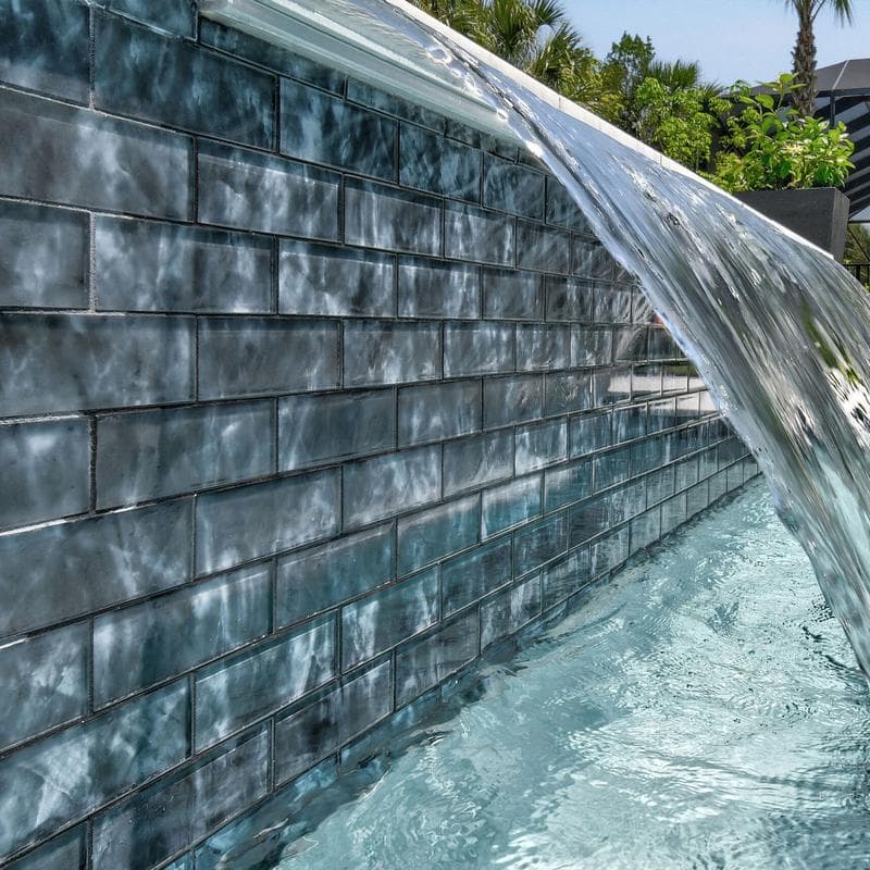 Aquabella Britannia Stonehenge 2x6 Glass Mosaic 12"x12" Pool Tile - Image 13