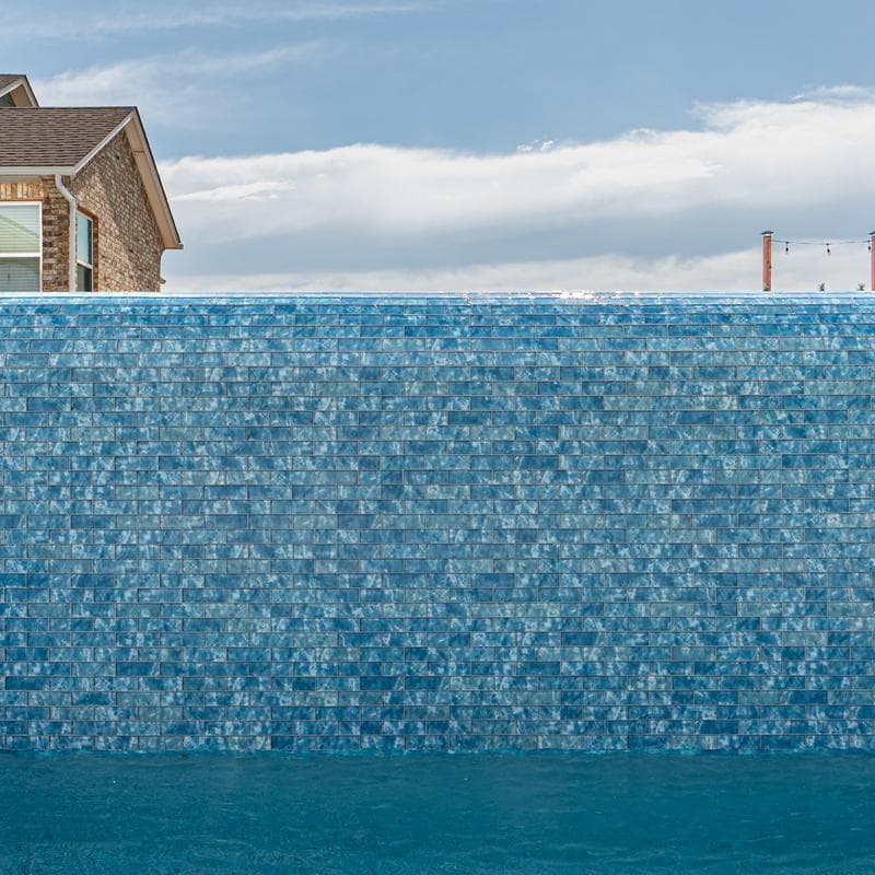 Aquabella Britannia Cathedral 2x6 Glass Mosaic 12"x12" Pool Tile - Image 4