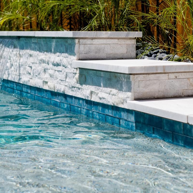 Aquabella Britannia Cathedral 2x6 Glass Mosaic 12"x12" Pool Tile - Image 9