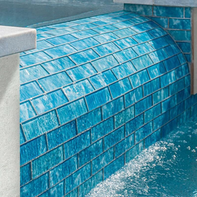 Aquabella Britannia Cathedral 2x6 Glass Mosaic 12"x12" Pool Tile - Image 14