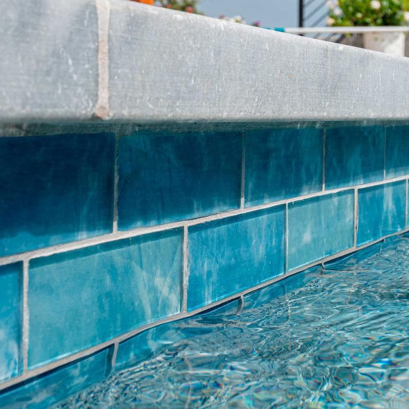 Aquabella Britannia Cathedral 2x6 Glass Mosaic 12"x12" Pool Tile - Image 15