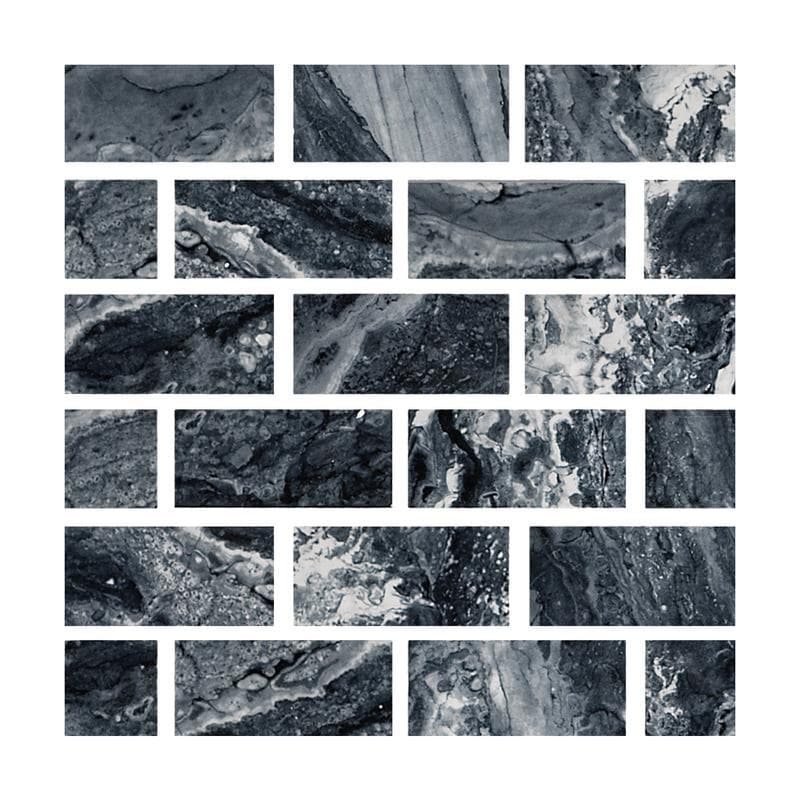 Aquabella Pinnacle Teton 1x2 Porcelain Mosaic 12"x12" Pool Tile - Image 1