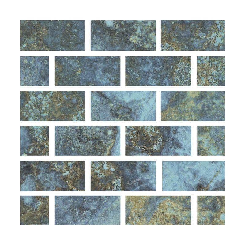 Aquabella Monticello Adriano 1x2 Porcelain Mosaic 12"x12" Pool Tile - Image 1