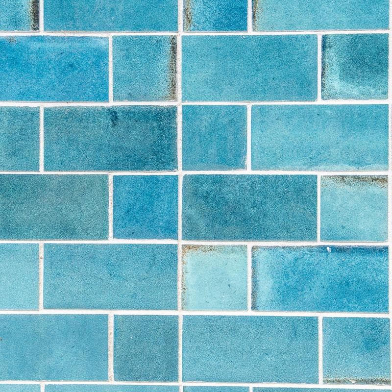 Aquabella Beachfront Santa Monica Blen 2x2 Porcelain Mosaic 12"x12" Pool Tile - Image 2