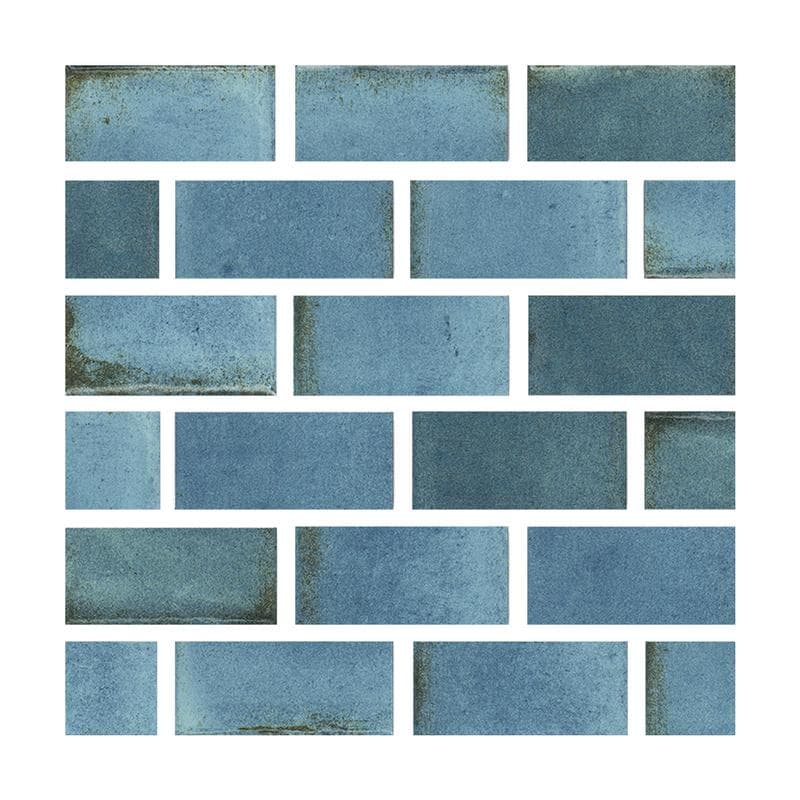 Aquabella Beachfront Santa Monica 1x2 Porcelain Mosaic 12"x12" Pool Tile - Image 1