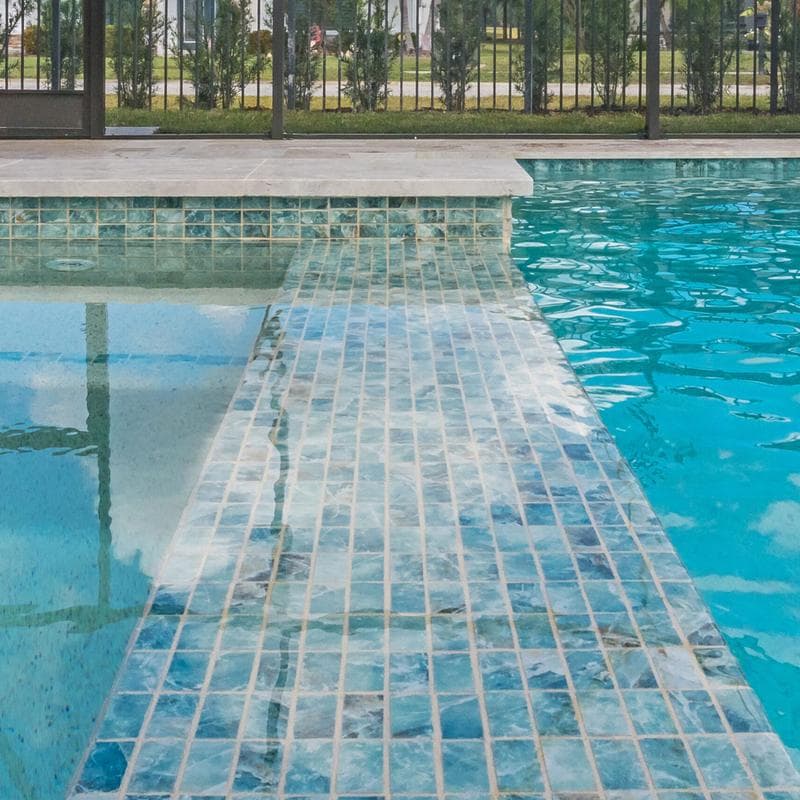 Aquabella Himalaya Katmandu 1x2 Porcelain Mosaic 12"x12" Pool Tile - Image 4