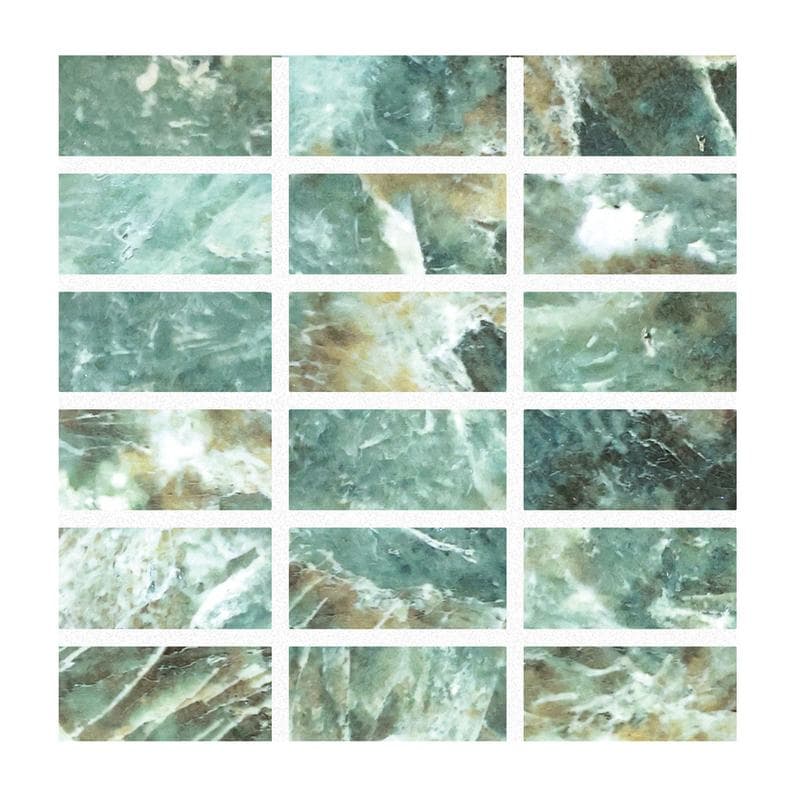 Aquabella Himalaya Katmandu 1x2 Porcelain Mosaic 12"x12" Pool Tile - Image 1