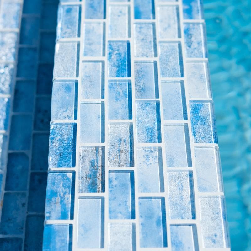 Aquabella Manhattan Union Square 1x2 Glass Mosaic 12"x12" Pool Tile - Image 5