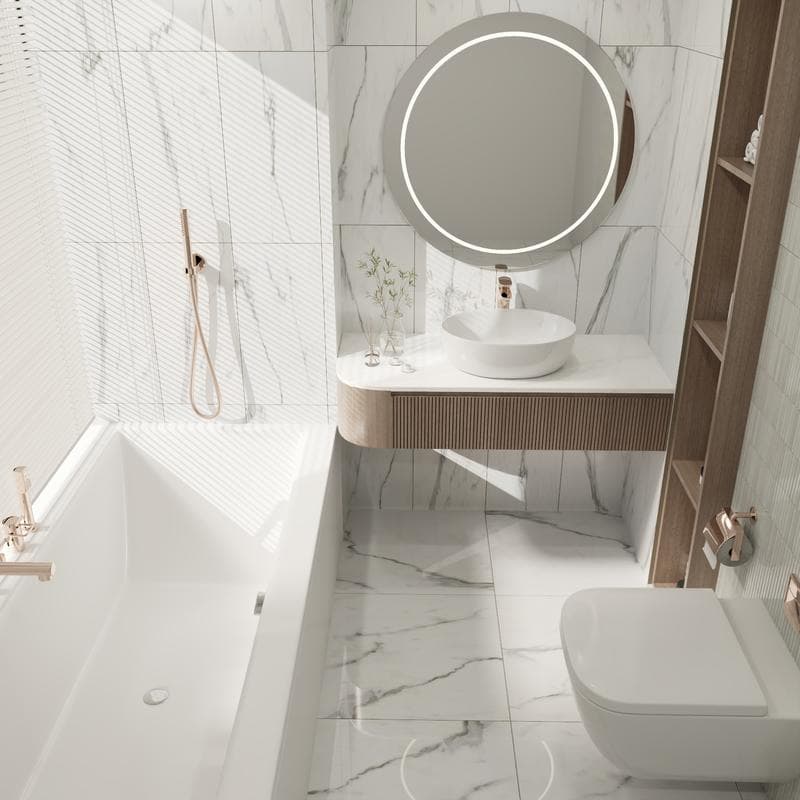 Bianco Venatino Polished 24x24 R - Image 2