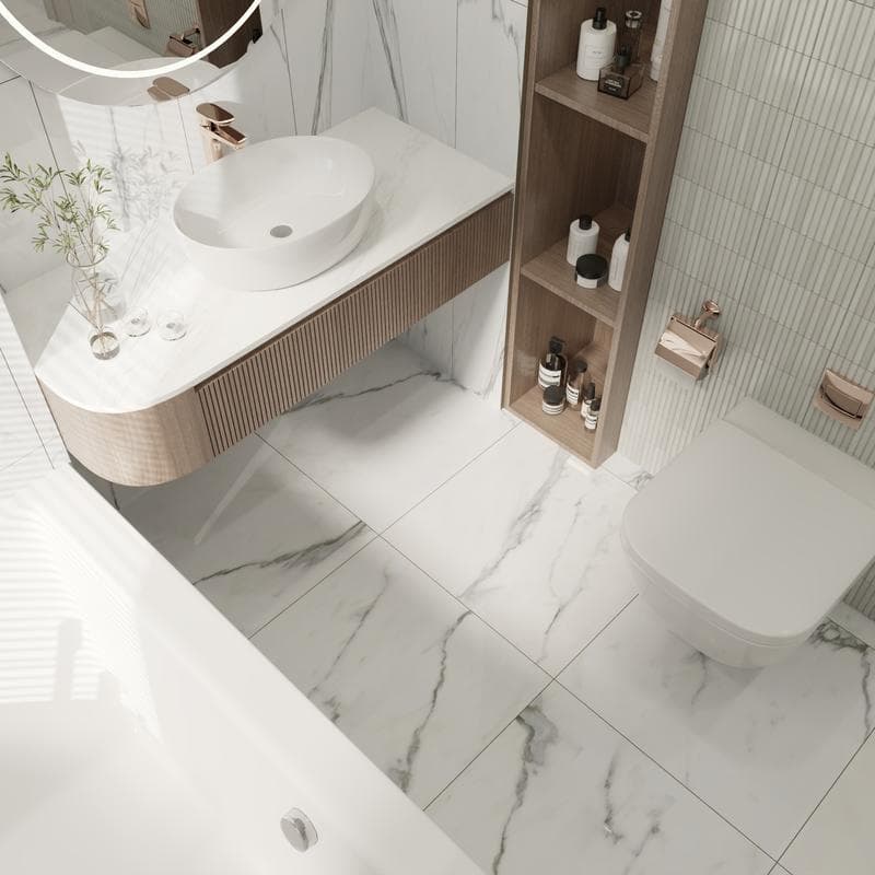 Bianco Venatino Polished 24x24 R - Image 7