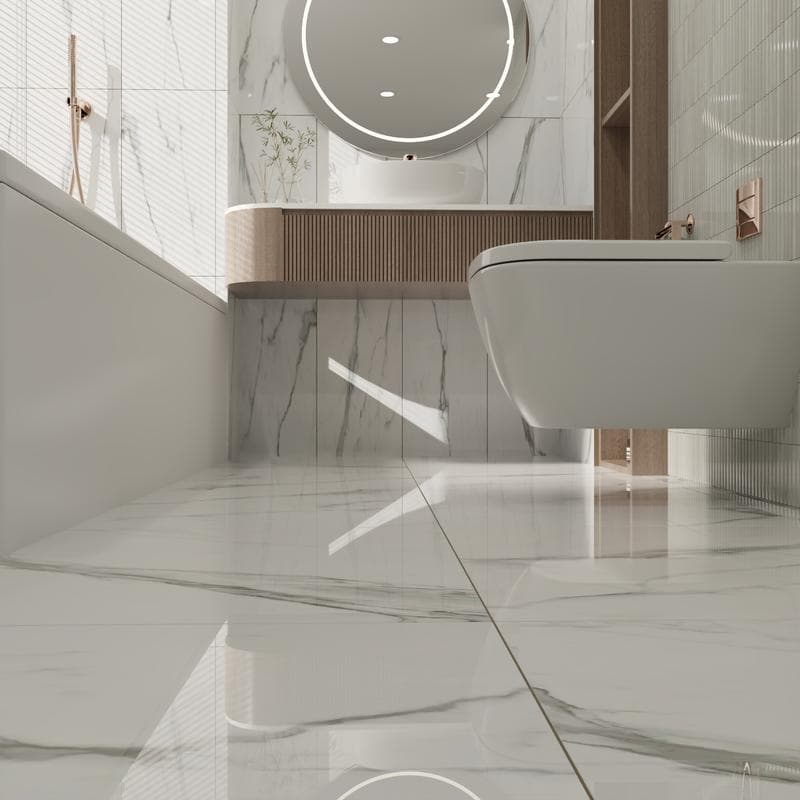 Bianco Venatino Polished 24x24 R - Image 8