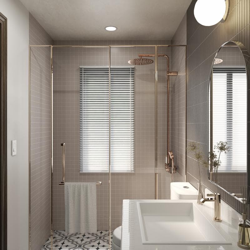 CC Porcelain Taupe 12x12 Mosaic - Image 2