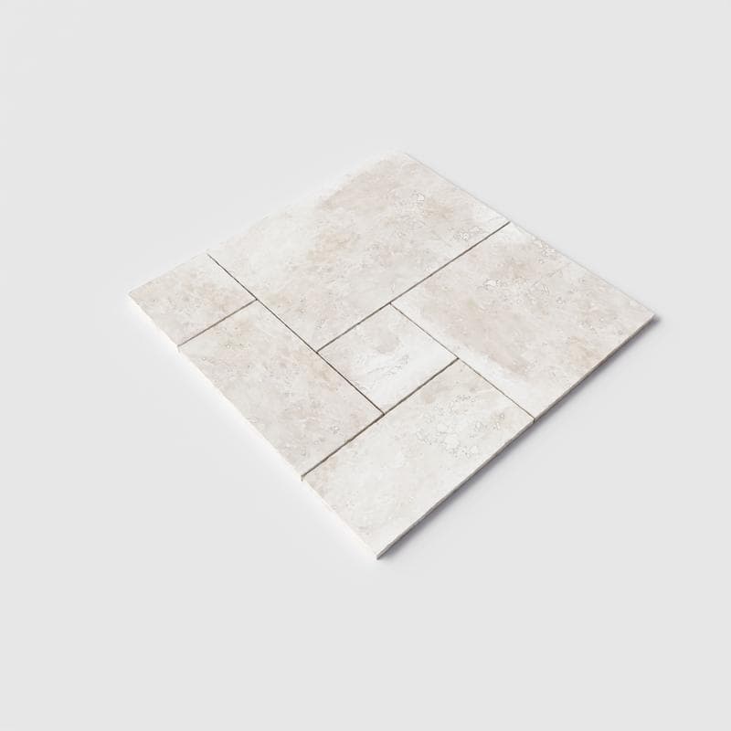 Cordoba Cream (Light/Ivory) Travertine Field Tile French Pattern - Image 3