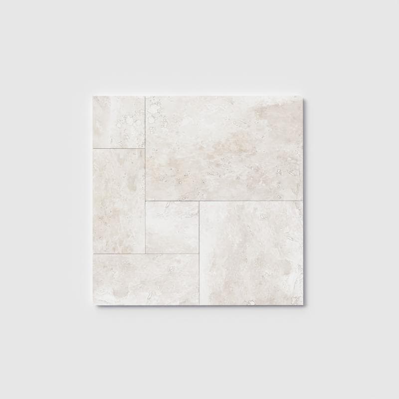 Cordoba Cream (Light/Ivory) Travertine Field Tile French Pattern - Image 1