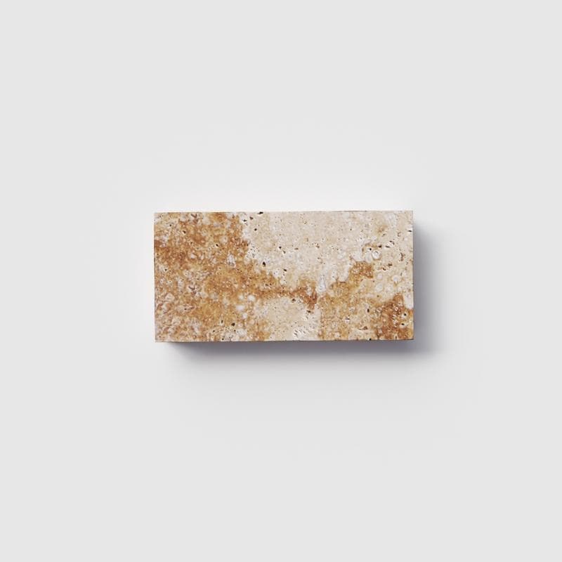 Chocolate Brown (Walnut) Travertine Field Tile 3x6 - Image 1