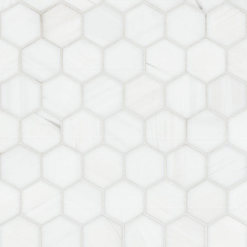 MSI Bianco Dolomite Hexagon Mosaic - Image 1