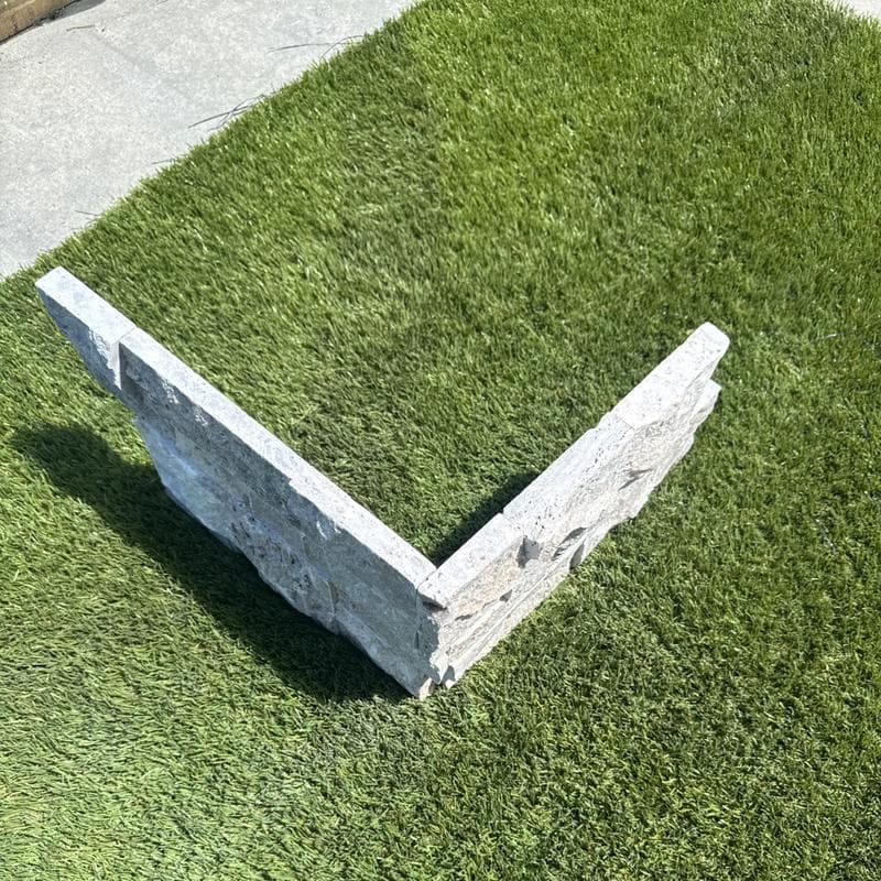 Silver Travertine Split Face 6x24 Ledger Panel Flats - Image 2