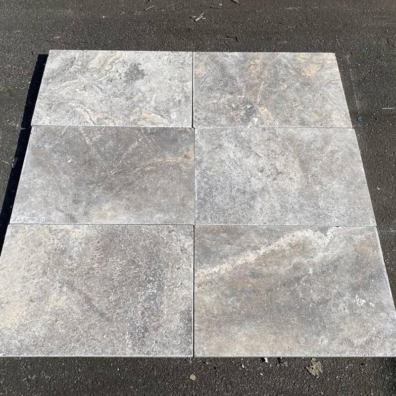 Silver Travertine Split Face 6x24 Ledger Panel Flats - Image 8