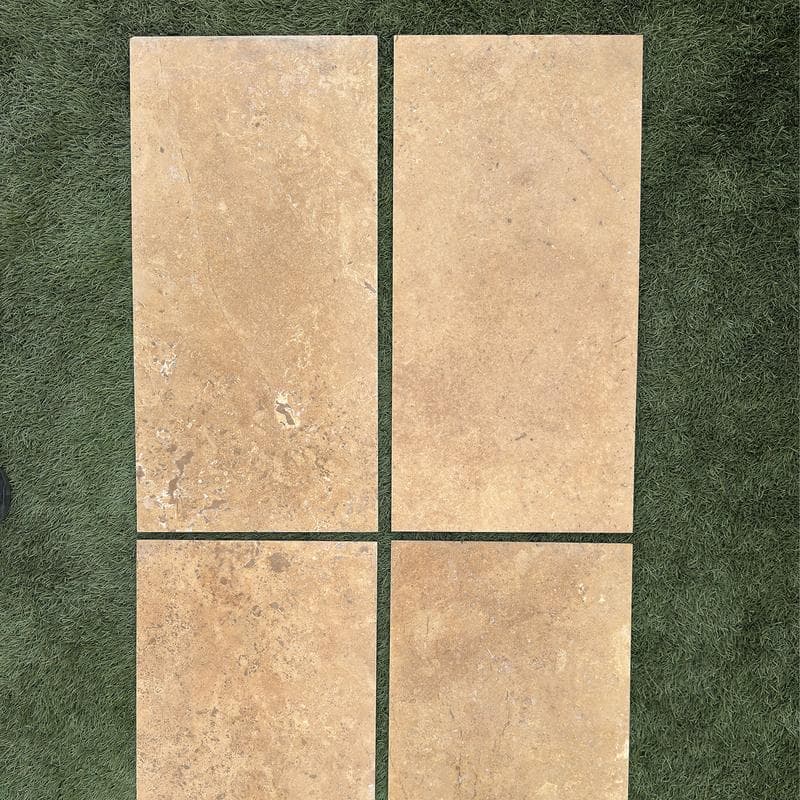 Noce Travertine Split Face 6x24 Ledger Panel Flats - Image 2